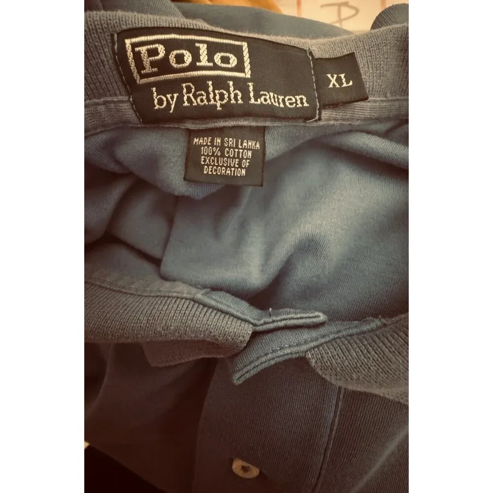 Polo By Ralph Lauren XL Mens Blue Short Sleeve Polo Shirt